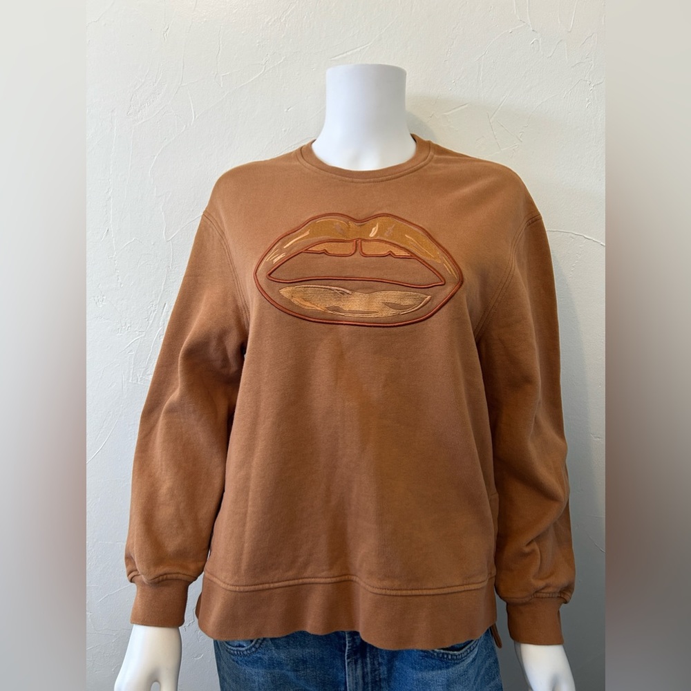 MARKUS LUPFER Embroidered Lip Sweatshirt Women’s Size X Small Oversized